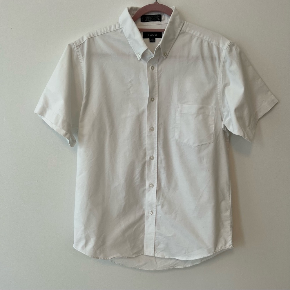 Boys white button down